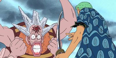 Affiche de Luffy s'immerge. Zoro VS Octy de one piece